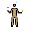 Person Juggling: Medium Skin Tone Emoji 🤹🏽 image - OpenMoji style
