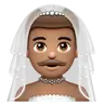 Man With Veil: Medium Skin Tone Emoji 👰🏽‍♂️ image - WhatsApp style