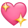 Sparkling Heart Emoji 💖 image - WhatsApp style