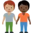 People Holding Hands: Medium Skin Tone, Dark Skin Tone