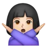 Woman Gesturing No: Light Skin Tone Emoji 🙅🏻‍♀️ image - Samsung style