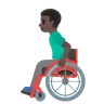 Man In Manual Wheelchair: Dark Skin Tone Emoji 👨🏿‍🦽 image - Google Noto Color style