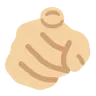 Index Pointing At The Viewer: Medium-Light Skin Tone Emoji 🫵🏼 image - Twitter / X (Twemoji) style