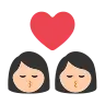 Kiss: Woman, Woman, Light Skin Tone Emoji 👩🏻‍❤️‍💋‍👩🏻 image - Tossface style