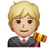 Judge: Medium-Light Skin Tone Emoji 🧑🏼‍⚖️ image - Samsung style