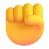 Emoji Pugno alzato ✊ image - Microsoft 3D Fluent style