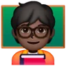 Teacher: Dark Skin Tone Emoji 🧑🏿‍🏫 image - Samsung style