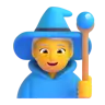 Woman Mage Emoji 🧙‍♀️ image - Microsoft 3D Fluent style