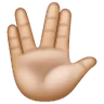 Vulcan Salute: Medium-Light Skin Tone Emoji 🖖🏼 image - Samsung style
