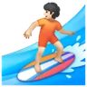Person Surfing: Light Skin Tone Emoji 🏄🏻 image - Samsung style