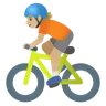 Person Biking: Medium-Light Skin Tone Emoji 🚴🏼 image - Google Noto Color style