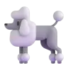 Caniche Emoji 🐩 image - Microsoft 3D Fluent style