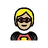 Superhero: Medium-Light Skin Tone Emoji 🦸🏼 image - OpenMoji style