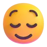Emoji Volto sollevato 😌 image - Microsoft 3D Fluent style
