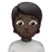 Person Frowning: Dark Skin Tone