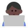 Man Technologist: Dark Skin Tone Emoji 👨🏿‍💻 image - Tossface style