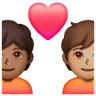 Couple With Heart: Person, Person, Medium-Dark Skin Tone, Medium Skin Tone Emoji 🧑🏾‍❤️‍🧑🏽 image - Samsung style