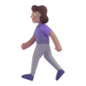Woman Walking: Medium Skin Tone Emoji 🚶🏽‍♀️ image - Microsoft 3D Fluent style
