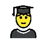 Student Emoji 🧑‍🎓 image - OpenMoji style
