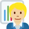 Office Worker: Medium-Light Skin Tone Emoji 🧑🏼‍💼 image - Twitter / X (Twemoji) style