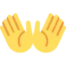 Znak otwartych rąk Emoji 👐 image - Twitter / X (Twemoji) style