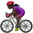 Woman Biking: Dark Skin Tone