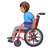Man In Manual Wheelchair: Medium Skin Tone