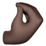 Pinched Fingers: Dark Skin Tone Emoji 🤌🏿 image - Samsung style