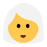 Woman: White Hair Emoji 👩‍🦳 image - Tossface style