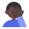 Man Facepalming: Dark Skin Tone Emoji 🤦🏿‍♂️ image - Tossface style