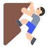 Person Climbing: Light Skin Tone Emoji 🧗🏻 image - Tossface style