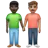 Men Holding Hands: Dark Skin Tone, Medium Skin Tone