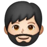 Man: Light Skin Tone, Beard Emoji 🧔🏻‍♂️ image - Samsung style