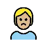 Person Pouting: Medium-Light Skin Tone Emoji 🙎🏼 image - OpenMoji style