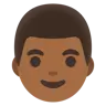 Man: Medium-Dark Skin Tone Emoji 👨🏾 image - Google Noto Color style