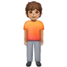 Person Standing: Medium Skin Tone Emoji 🧍🏽 image - Samsung style