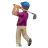 Man Golfing: Medium Skin Tone