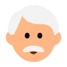 Man: Medium-Light Skin Tone, White Hair Emoji 👨🏼‍🦳 image - Tossface style