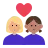 Couple With Heart: Woman, Woman, Medium-Light Skin Tone, Medium Skin Tone