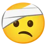 Gesicht mit Kopfbandage Emoji 🤕 image - Google Noto Color style