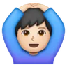 Man Gesturing Ok: Light Skin Tone Emoji 🙆🏻‍♂️ image - Samsung style