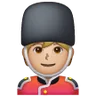 Guard: Medium-Light Skin Tone Emoji 💂🏼 image - Samsung style