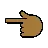 Backhand Index Pointing Left: Medium-Dark Skin Tone
