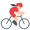 Woman Biking: Light Skin Tone Emoji 🚴🏻‍♀️ image - Tossface style