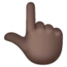 Backhand Index Pointing Up: Dark Skin Tone Emoji 👆🏿 image - Samsung style