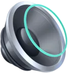 하나의 음파가있는 스피커