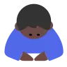 Man Bowing: Dark Skin Tone Emoji 🙇🏿‍♂️ image - Tossface style