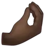 Pinched Fingers: Dark Skin Tone Emoji 🤌🏿 image - WhatsApp style
