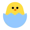 Poussin à l’éclosion Emoji 🐣 image - Tossface style