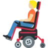 Person In Motorized Wheelchair: Medium-Light Skin Tone Emoji 🧑🏼‍🦼 image - Twitter / X (Twemoji) style